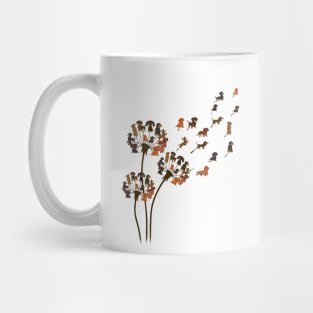 Dandelion Dachshund Flower Cute Dog Mug